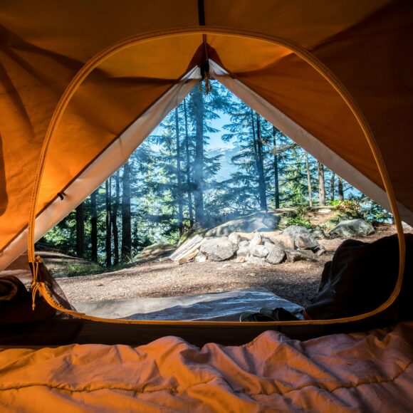 Camping in Turkey in a forest