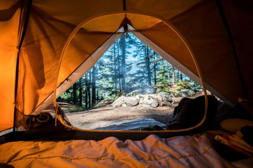 Camping in Turkey in a forest