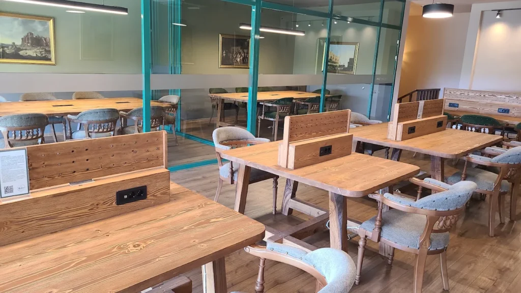 It is the Walkers Coffee House in Gulveren, one of the best work spots in Antalya, enjoying a comfortable workspace for digital nomads and remote workers.
