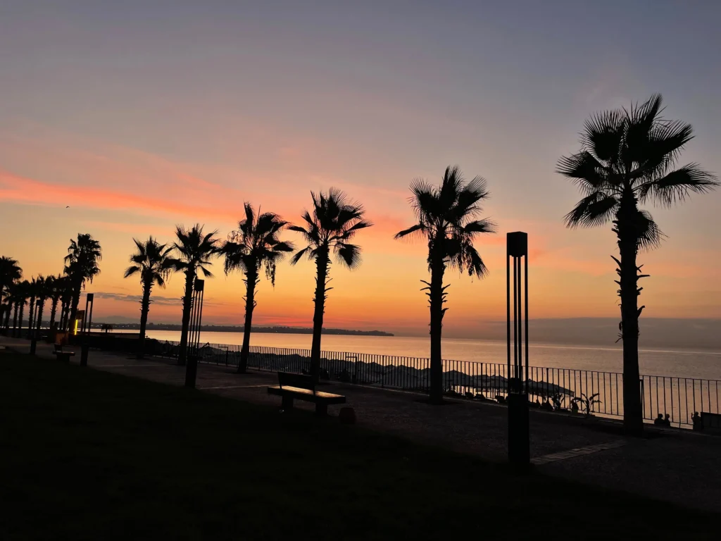 Things to do in Antalya Konyaalti at sunset along the palm-lined Mediterranean coast
